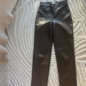 Wilfred Dark Brown Faux Leather Pants